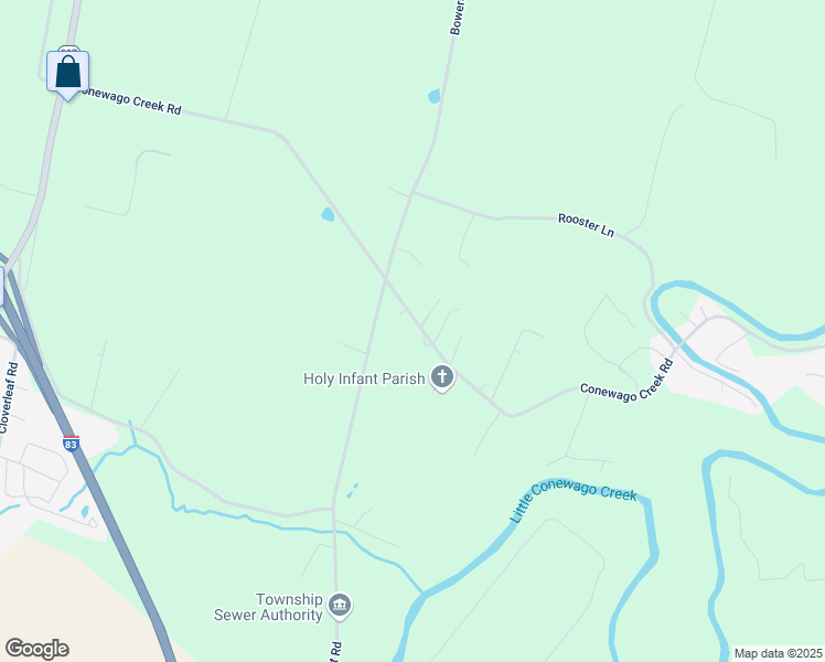 map of restaurants, bars, coffee shops, grocery stores, and more near 485 Conewago Creek Road in Manchester