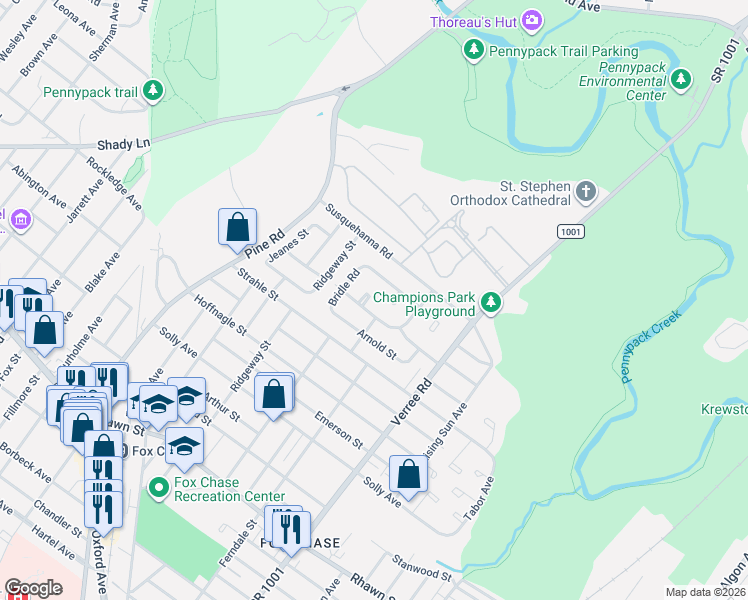 map of restaurants, bars, coffee shops, grocery stores, and more near 733 Bergen Street in Philadelphia