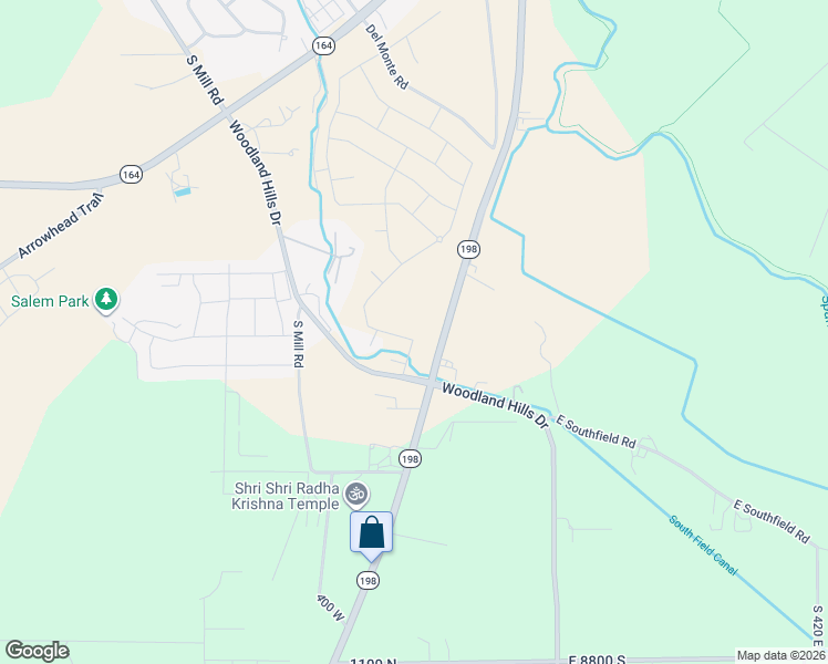 map of restaurants, bars, coffee shops, grocery stores, and more near 2243 South 310 West in Spanish Fork
