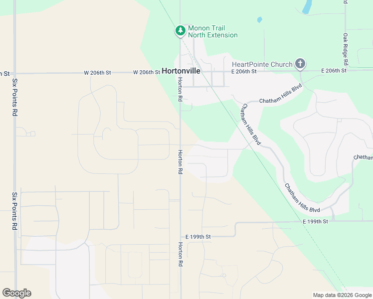 map of restaurants, bars, coffee shops, grocery stores, and more near 20385 Horton Road in Sheridan