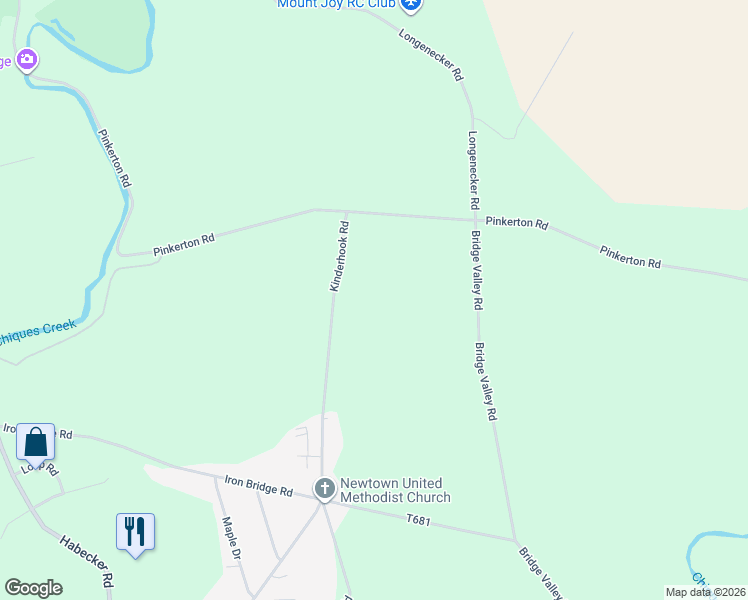 map of restaurants, bars, coffee shops, grocery stores, and more near 1175 Kinderhook Road in Mount Joy