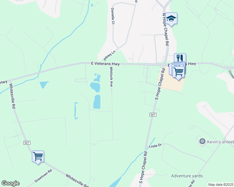 map of restaurants, bars, coffee shops, grocery stores, and more near 45 Whitlock Avenue in Jackson
