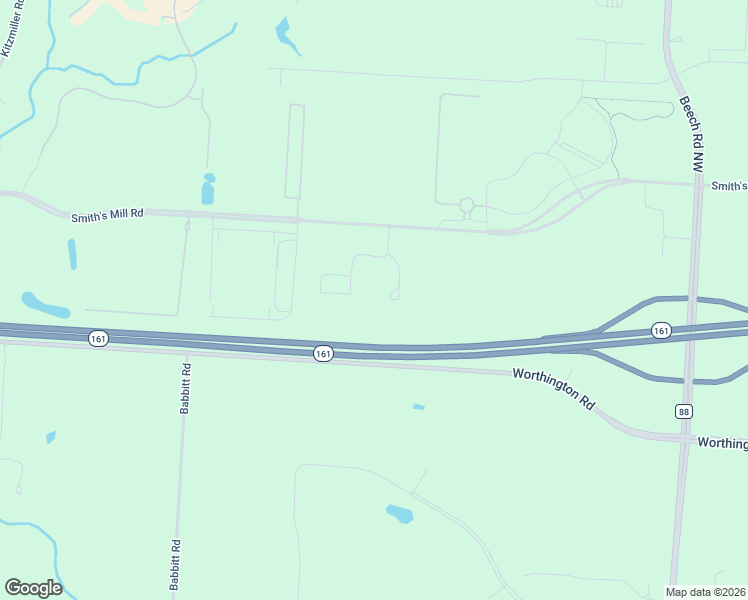 map of restaurants, bars, coffee shops, grocery stores, and more near 8111 Smith's Mill Road in Pataskala