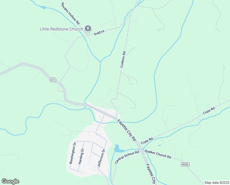 map of restaurants, bars, coffee shops, grocery stores, and more near 237 Coldren Rd in Fayette City