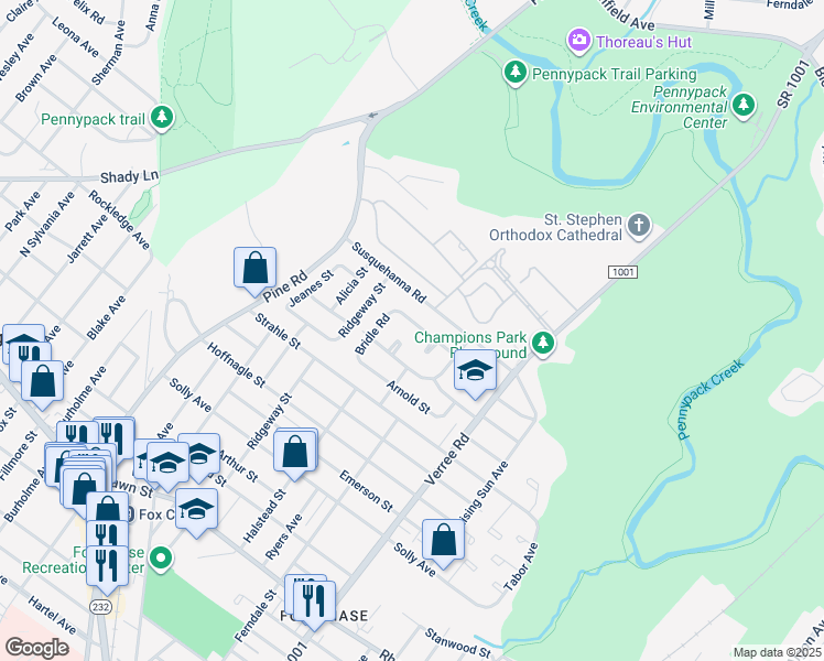 map of restaurants, bars, coffee shops, grocery stores, and more near 720 Bergen Street in Philadelphia