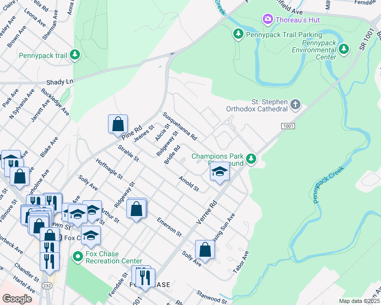 map of restaurants, bars, coffee shops, grocery stores, and more near 720 Bergen Street in Philadelphia