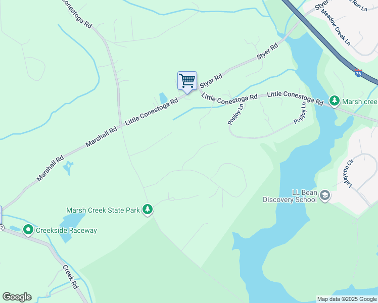 map of restaurants, bars, coffee shops, grocery stores, and more near 21 Wycombe Road in Glenmoore