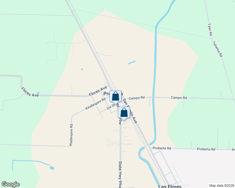 map of restaurants, bars, coffee shops, grocery stores, and more near in Proberta