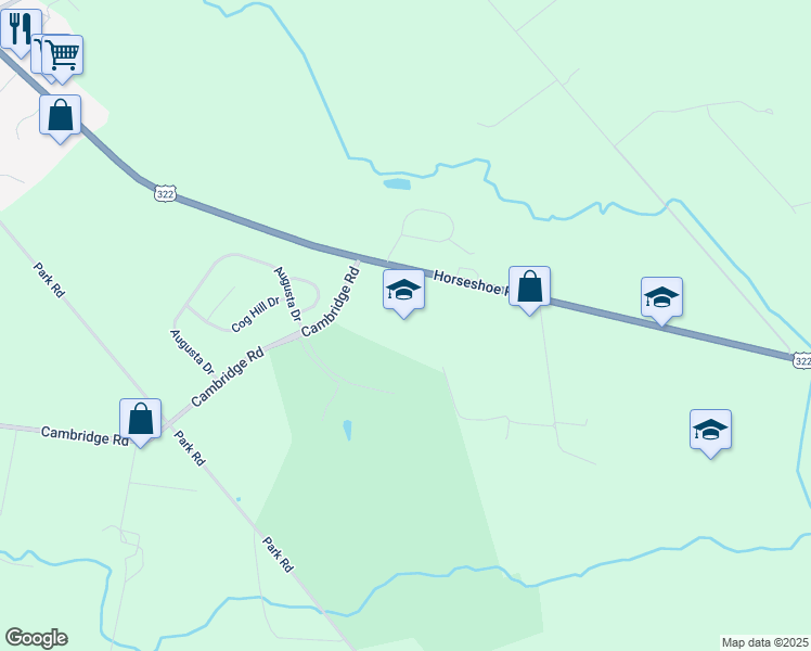 map of restaurants, bars, coffee shops, grocery stores, and more near in Honey Brook