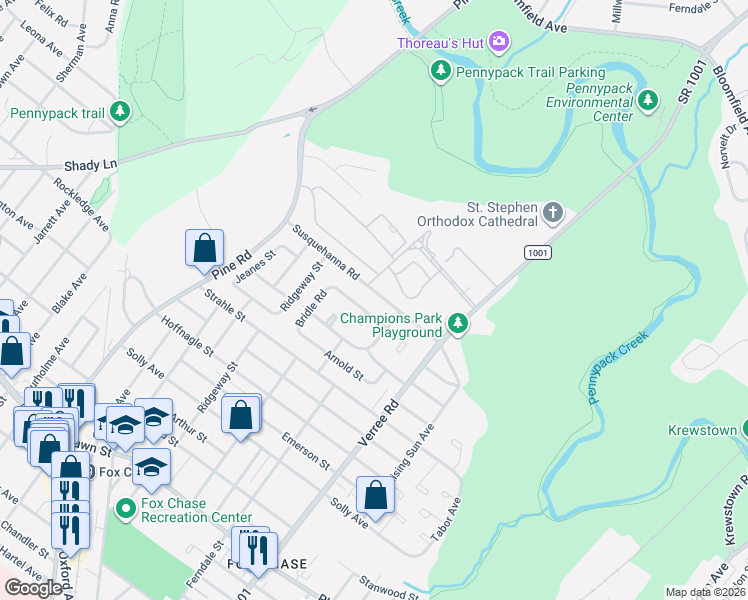 map of restaurants, bars, coffee shops, grocery stores, and more near 733 Bergen Street in Philadelphia