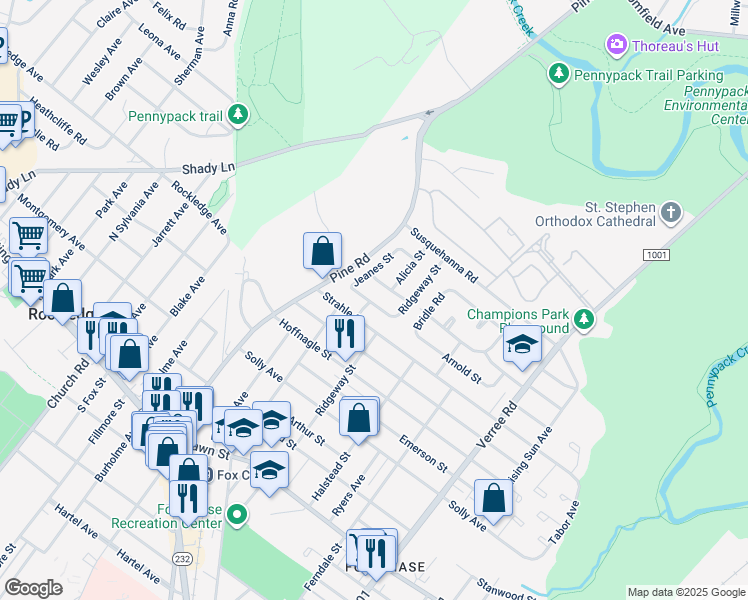 map of restaurants, bars, coffee shops, grocery stores, and more near 537 Arnold Street in Philadelphia