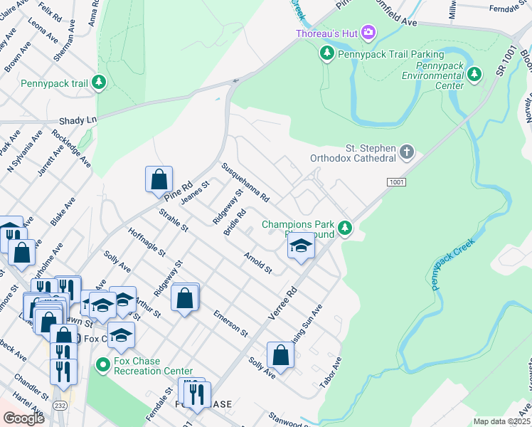 map of restaurants, bars, coffee shops, grocery stores, and more near 733 Bergen Street in Philadelphia
