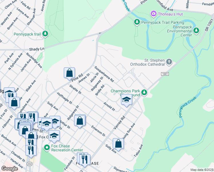 map of restaurants, bars, coffee shops, grocery stores, and more near 706 Bergen Street in Philadelphia