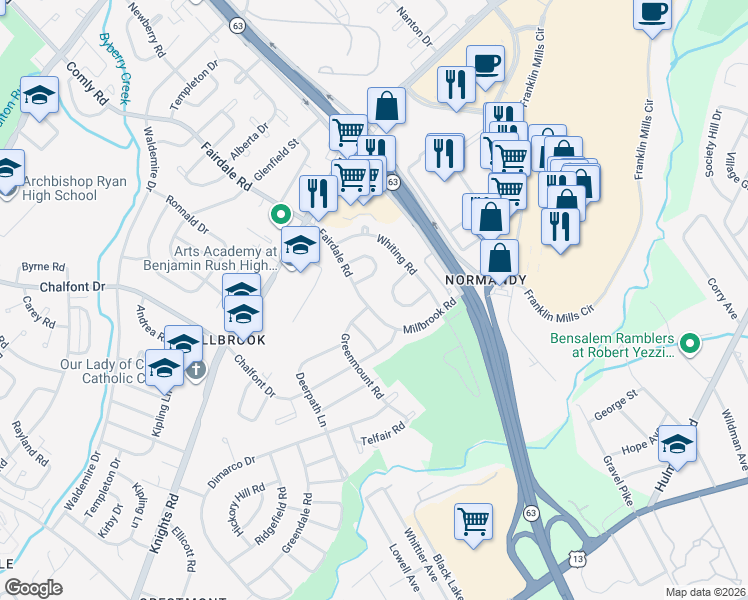 map of restaurants, bars, coffee shops, grocery stores, and more near 4200 Greenmount Road in Philadelphia