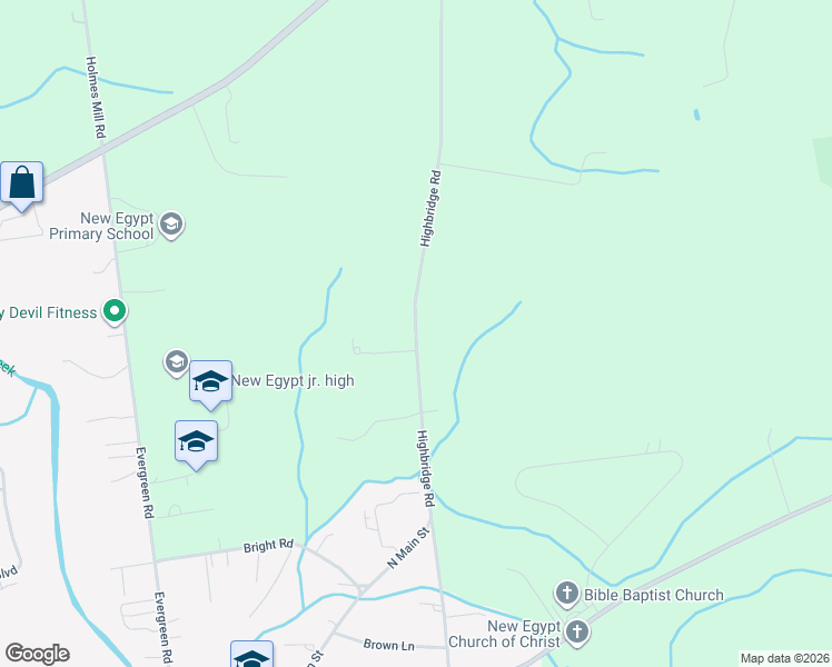 map of restaurants, bars, coffee shops, grocery stores, and more near 49 Highbridge Rd in Plumsted Township
