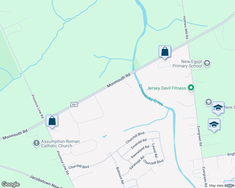 map of restaurants, bars, coffee shops, grocery stores, and more near 959 Monmouth Road in Allentown