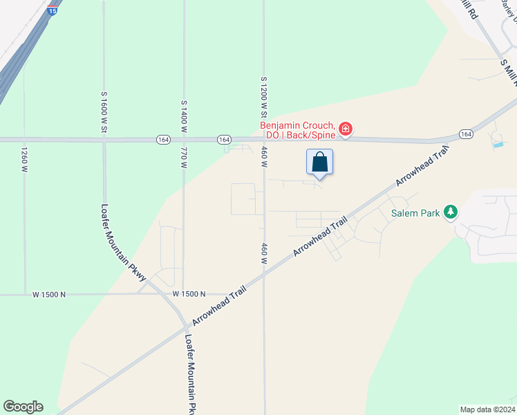 map of restaurants, bars, coffee shops, grocery stores, and more near 8036-8238 South 1200 West Street in Spanish Fork