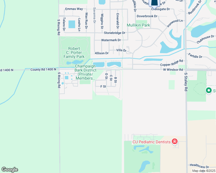 map of restaurants, bars, coffee shops, grocery stores, and more near 4809 W Windsor Road in Champaign