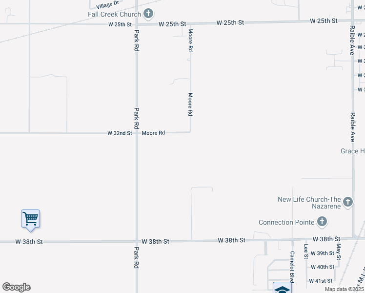 map of restaurants, bars, coffee shops, grocery stores, and more near 3137 West 32nd Street in Anderson