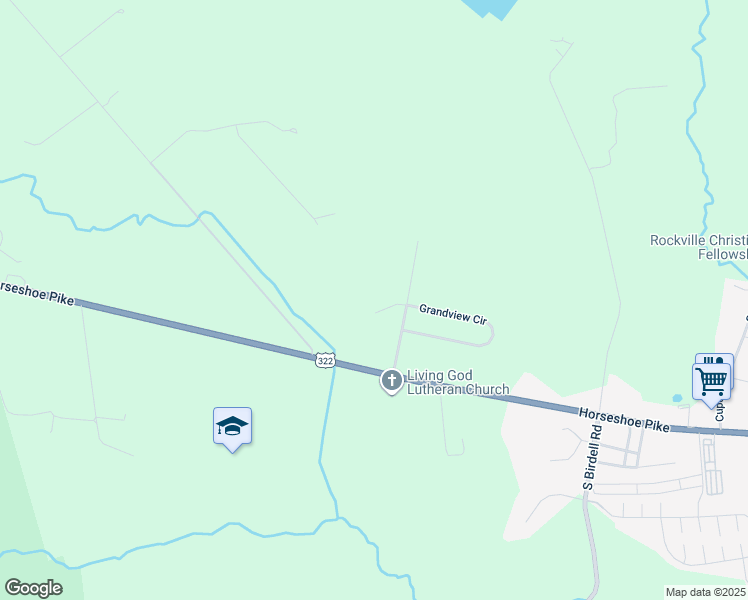 map of restaurants, bars, coffee shops, grocery stores, and more near 345 Grandview Circle in Honey Brook