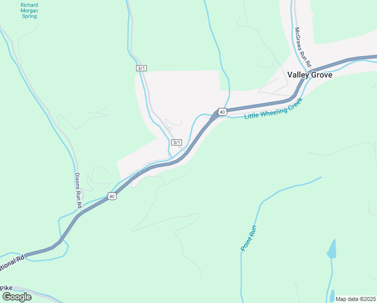 map of restaurants, bars, coffee shops, grocery stores, and more near 10570 National Road in Triadelphia