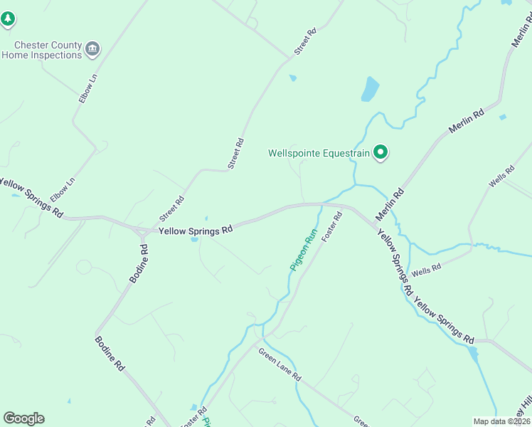 map of restaurants, bars, coffee shops, grocery stores, and more near 1104 Yellow Springs Road in Chester Springs