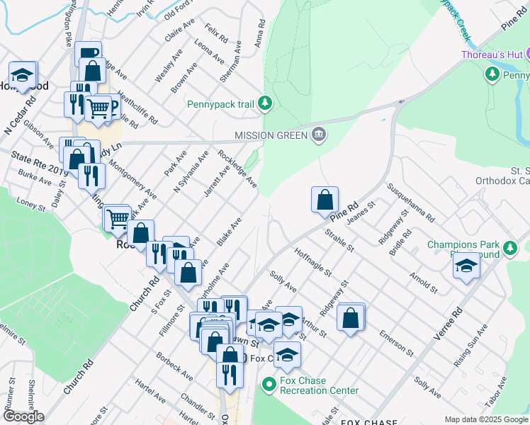 map of restaurants, bars, coffee shops, grocery stores, and more near 218 Blake Avenue in Rockledge
