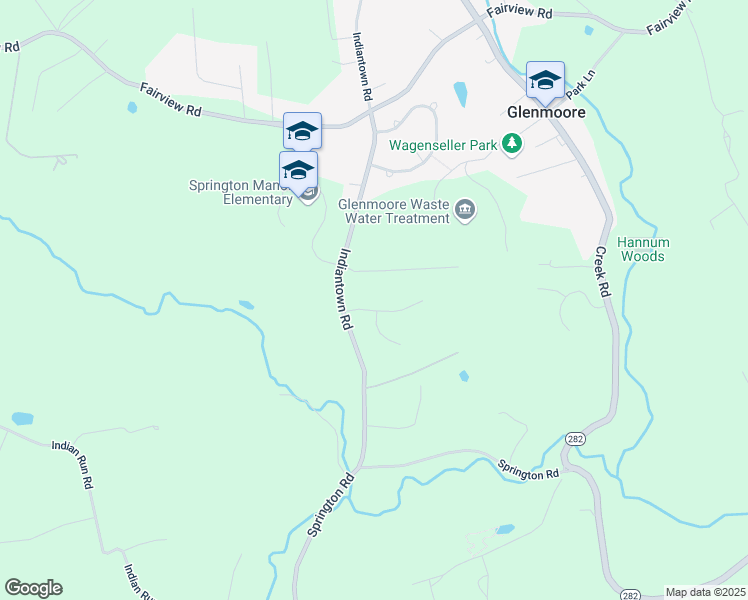 map of restaurants, bars, coffee shops, grocery stores, and more near 121 Ash Ridge Drive in Glenmoore