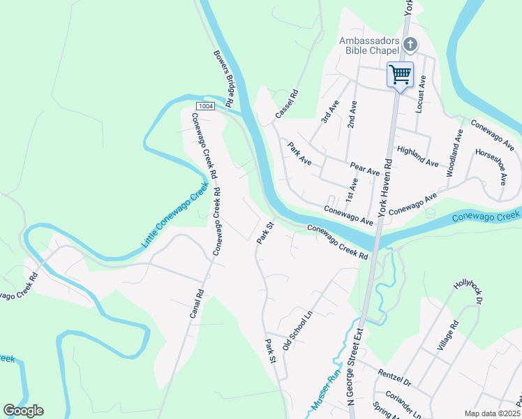 map of restaurants, bars, coffee shops, grocery stores, and more near 1705 Conewago Creek Rd in Manchester