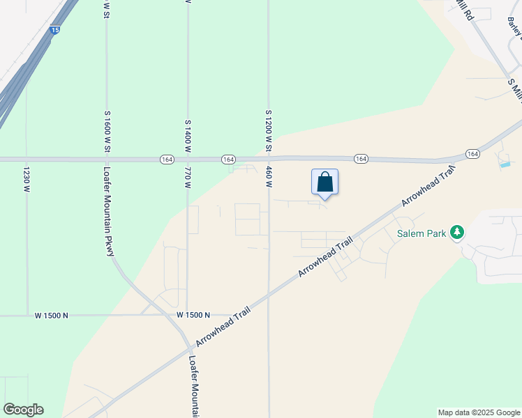 map of restaurants, bars, coffee shops, grocery stores, and more near 8066 South 1200 West Street in Spanish Fork