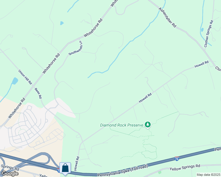 map of restaurants, bars, coffee shops, grocery stores, and more near 30 Great Woods Lane in Malvern