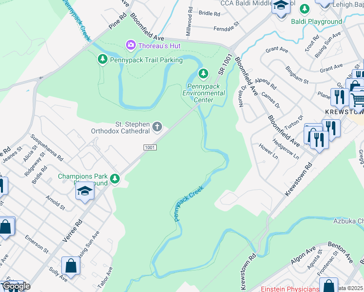 map of restaurants, bars, coffee shops, grocery stores, and more near 300 Tyler Court in Philadelphia