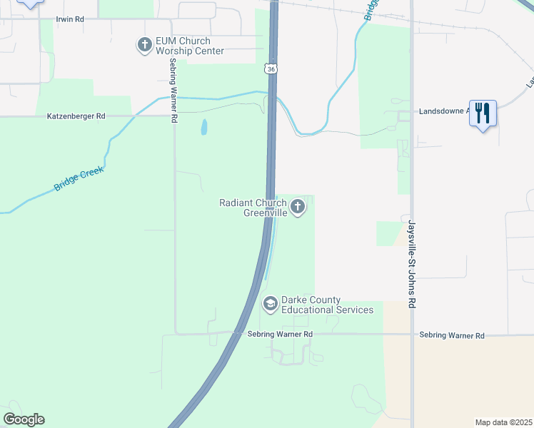 map of restaurants, bars, coffee shops, grocery stores, and more near U.S. 127 in Greenville
