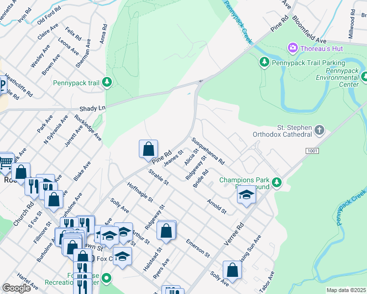 map of restaurants, bars, coffee shops, grocery stores, and more near 507 Bergen Street in Philadelphia