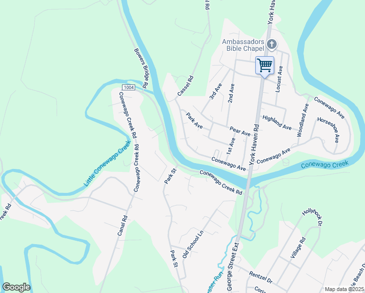 map of restaurants, bars, coffee shops, grocery stores, and more near 1510 Conewago Avenue in Manchester