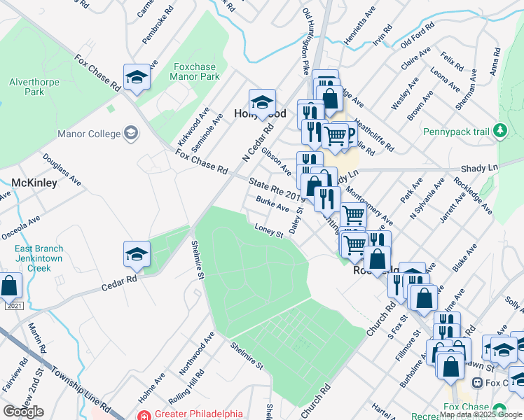 map of restaurants, bars, coffee shops, grocery stores, and more near 1005 Winchester Avenue in Rockledge