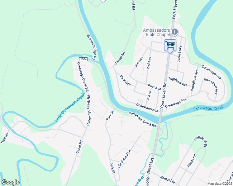 map of restaurants, bars, coffee shops, grocery stores, and more near 1530 Conewago Avenue in Manchester