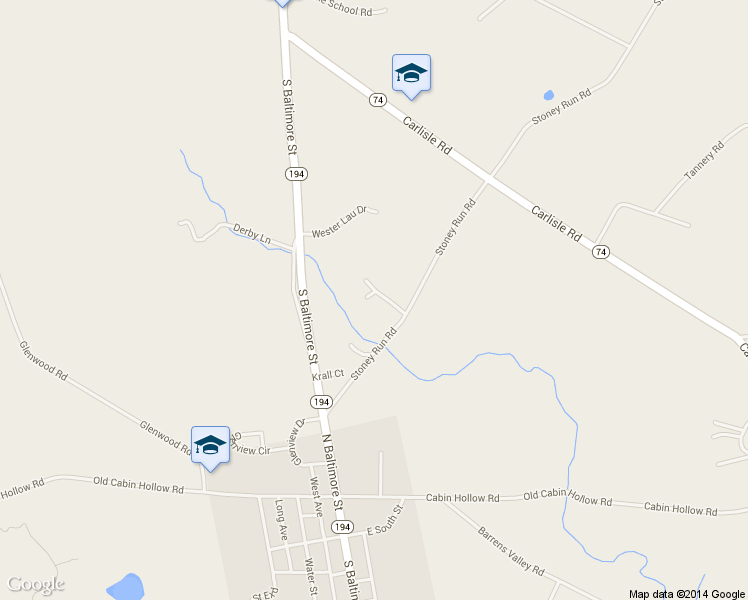 map of restaurants, bars, coffee shops, grocery stores, and more near 35 Stoney Run Road in Dillsburg