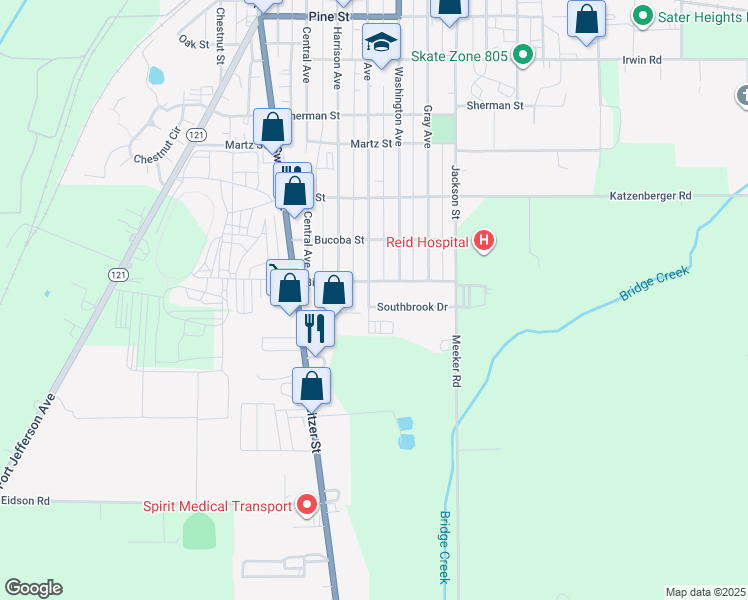 map of restaurants, bars, coffee shops, grocery stores, and more near 1186 Wayne Avenue in Greenville