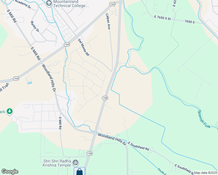 map of restaurants, bars, coffee shops, grocery stores, and more near 2250 South Main Street in Spanish Fork