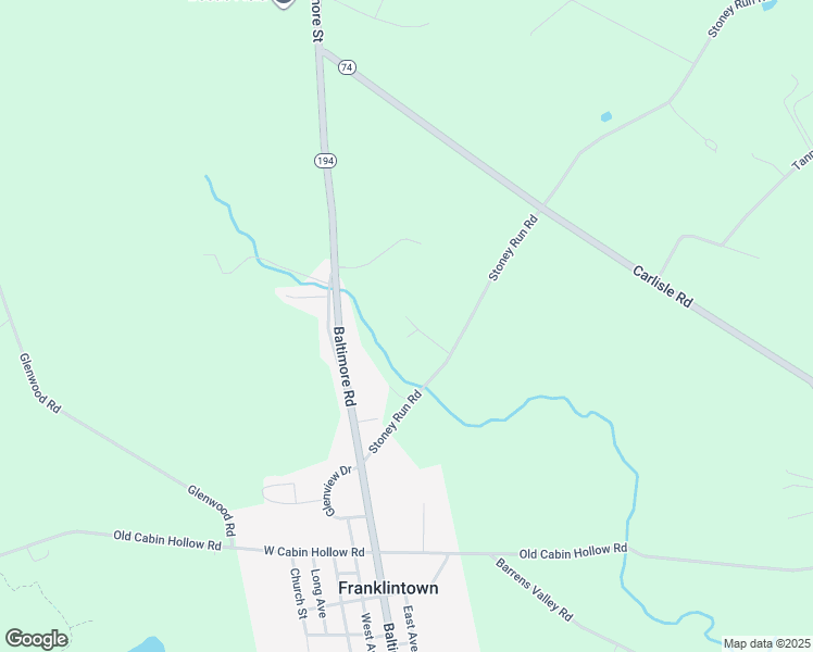 map of restaurants, bars, coffee shops, grocery stores, and more near 35 Stoney Run Road in Dillsburg
