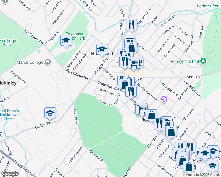 map of restaurants, bars, coffee shops, grocery stores, and more near 929 Burke Avenue in Rockledge