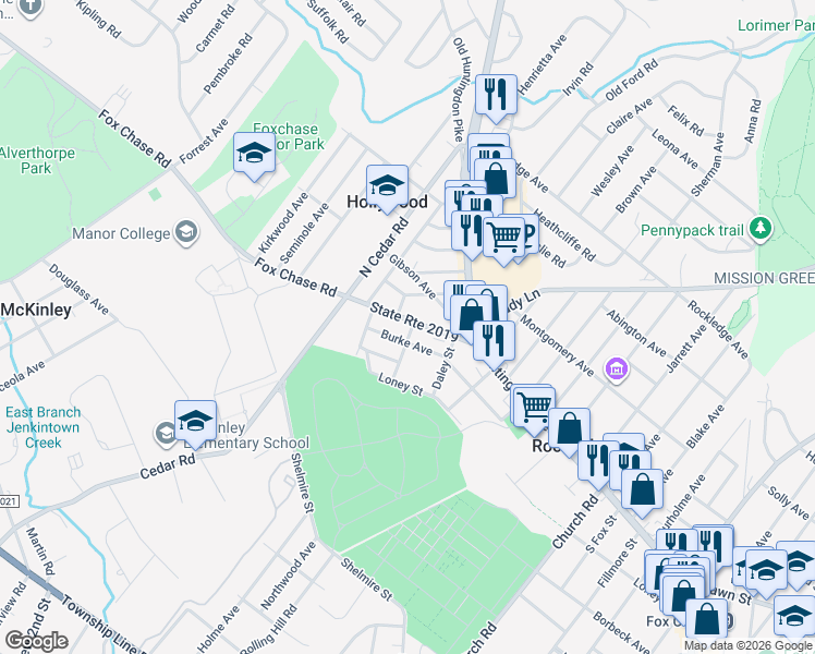 map of restaurants, bars, coffee shops, grocery stores, and more near 929 Burke Avenue in Rockledge