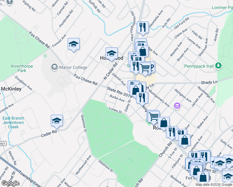 map of restaurants, bars, coffee shops, grocery stores, and more near 929 Burke Avenue in Rockledge