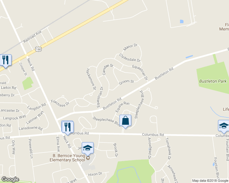 map of restaurants, bars, coffee shops, grocery stores, and more near 6 Groom Street in Burlington