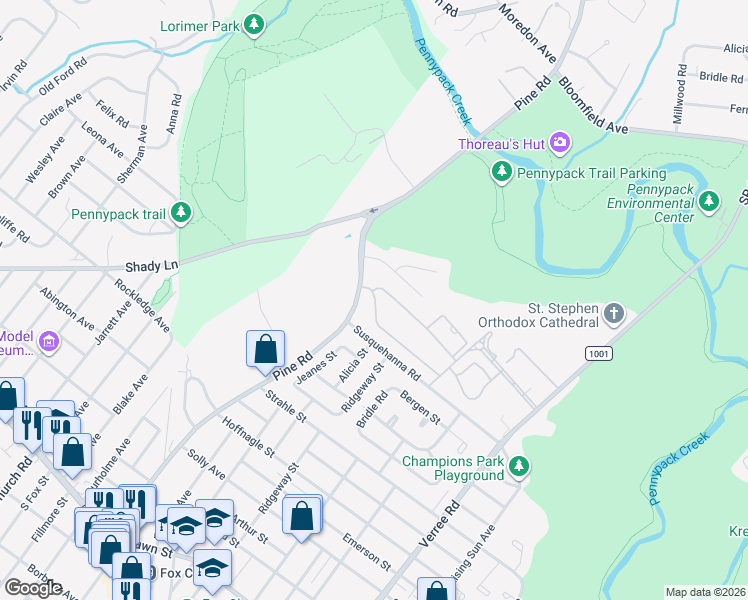 map of restaurants, bars, coffee shops, grocery stores, and more near in Philadelphia