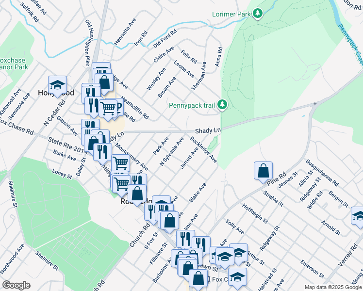map of restaurants, bars, coffee shops, grocery stores, and more near 221 Jarrett Avenue in Rockledge