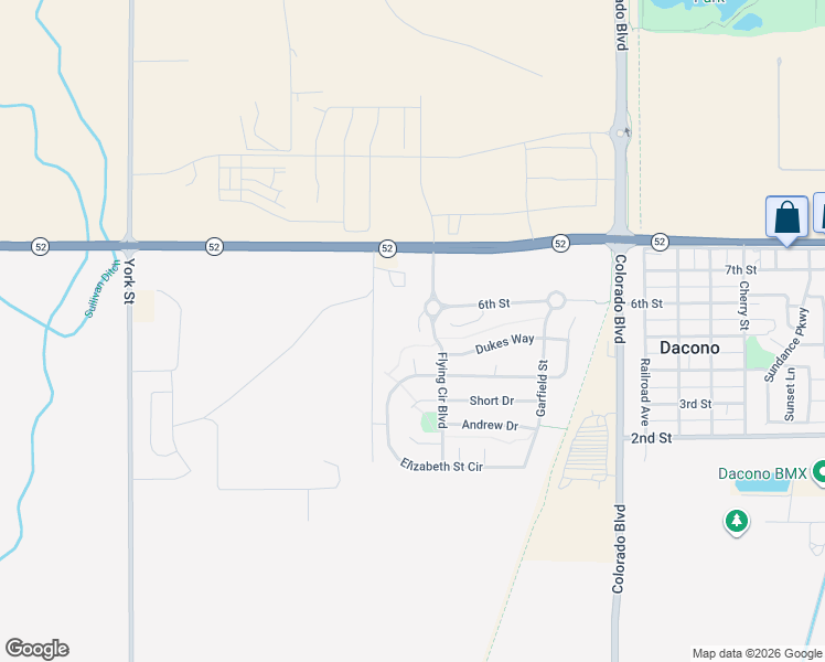 map of restaurants, bars, coffee shops, grocery stores, and more near 455 Hass Court in Dacono