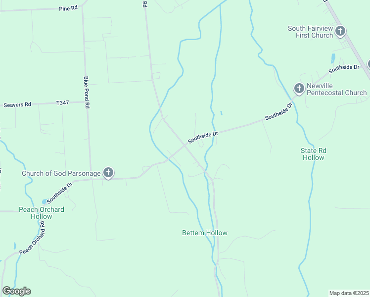 map of restaurants, bars, coffee shops, grocery stores, and more near 101 Southside Drive in Newville