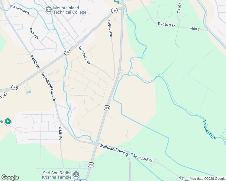 map of restaurants, bars, coffee shops, grocery stores, and more near 1527 South State Road in Spanish Fork